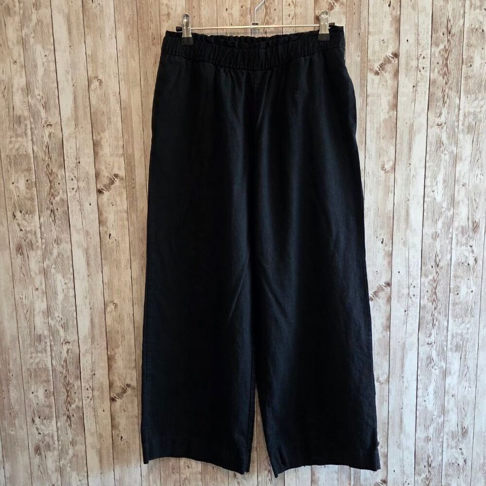 Women's LOVE TREE Black Wide Cropped Leg Pants M